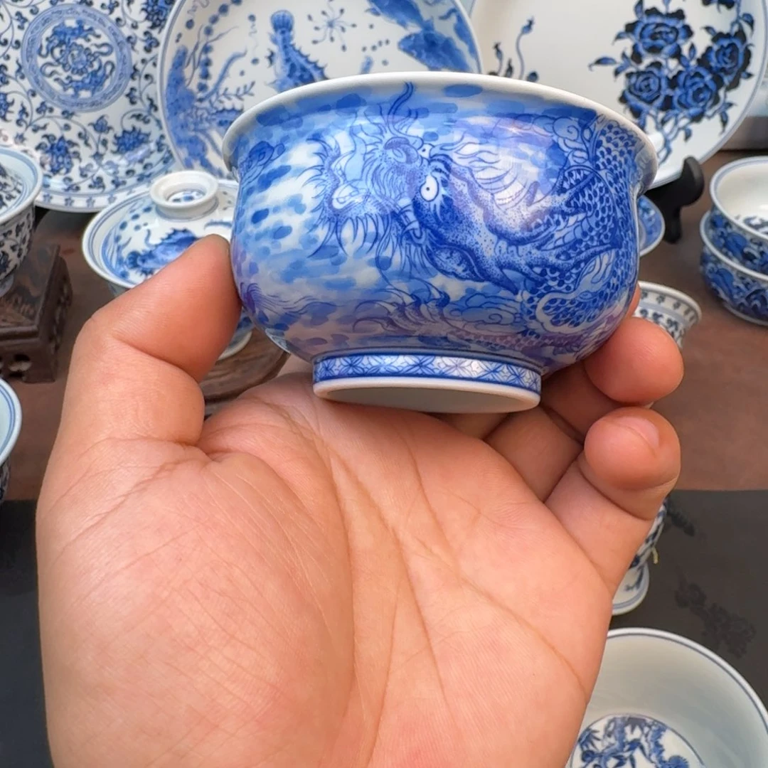 摆件龙纹卢氏杯手绘