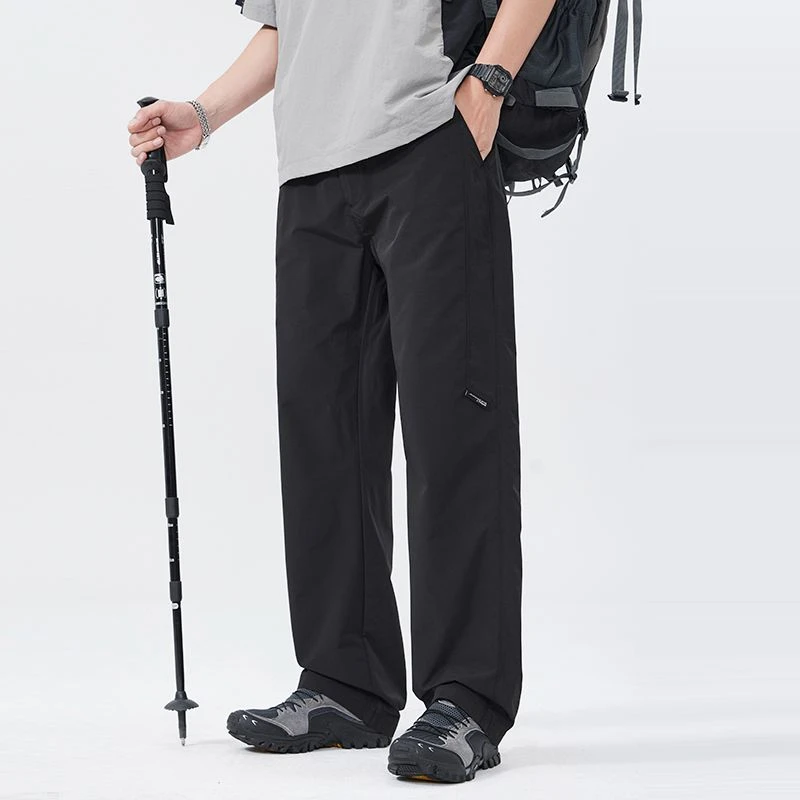 2025新款春秋季男士直筒休闲裤男潮流百搭宽松户外拼接男休闲裤