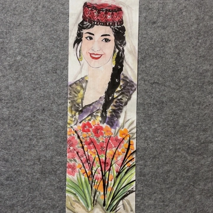 带灯款大鱼书画艺术作品三尺对条