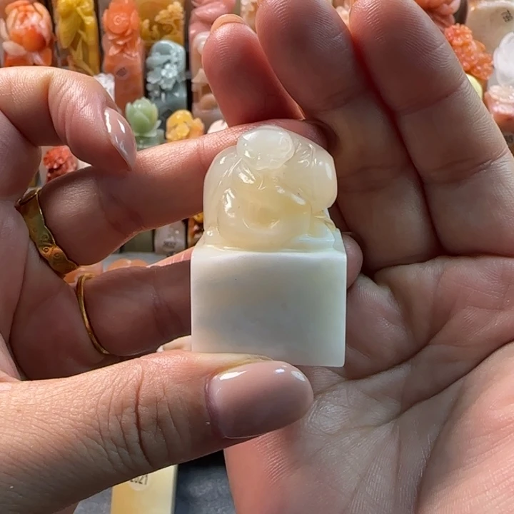 昌化石印石雨*2.7厘米包刻字