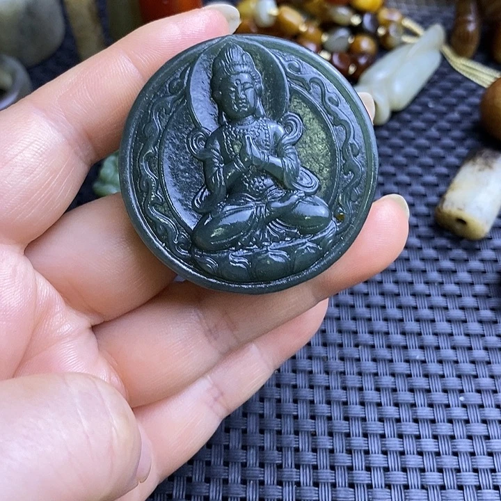 蛇纹石玉未镶嵌吊坠(不含链)
