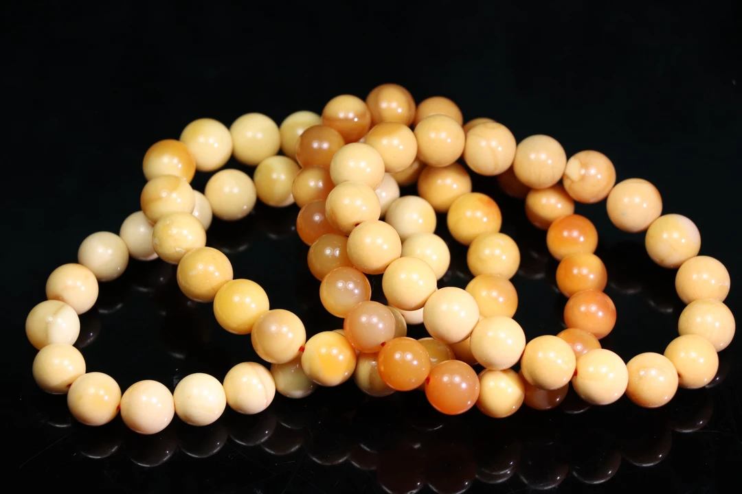 原矿无优化缅黄石英质玉单圈10mm左右手串多样性发一条