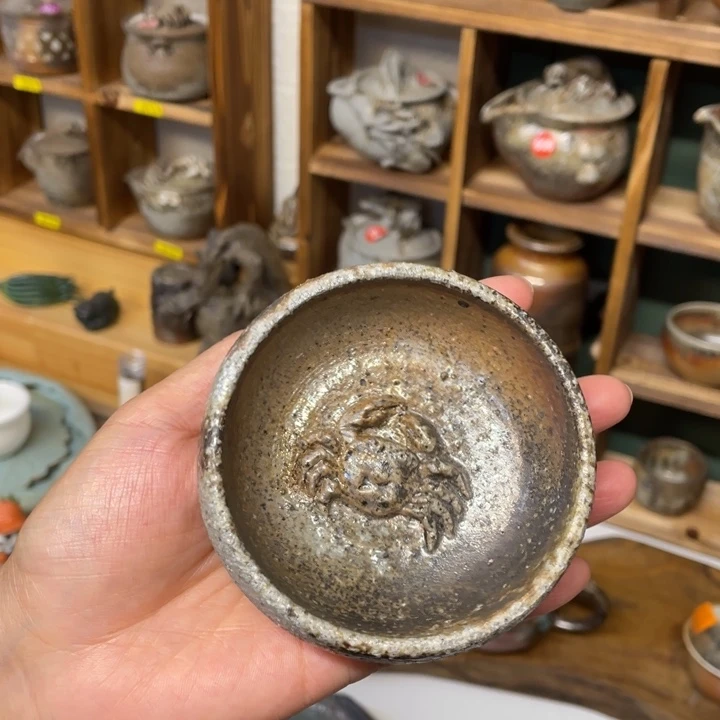 熊猫柴烧螃蟹杯默认微瑕福利