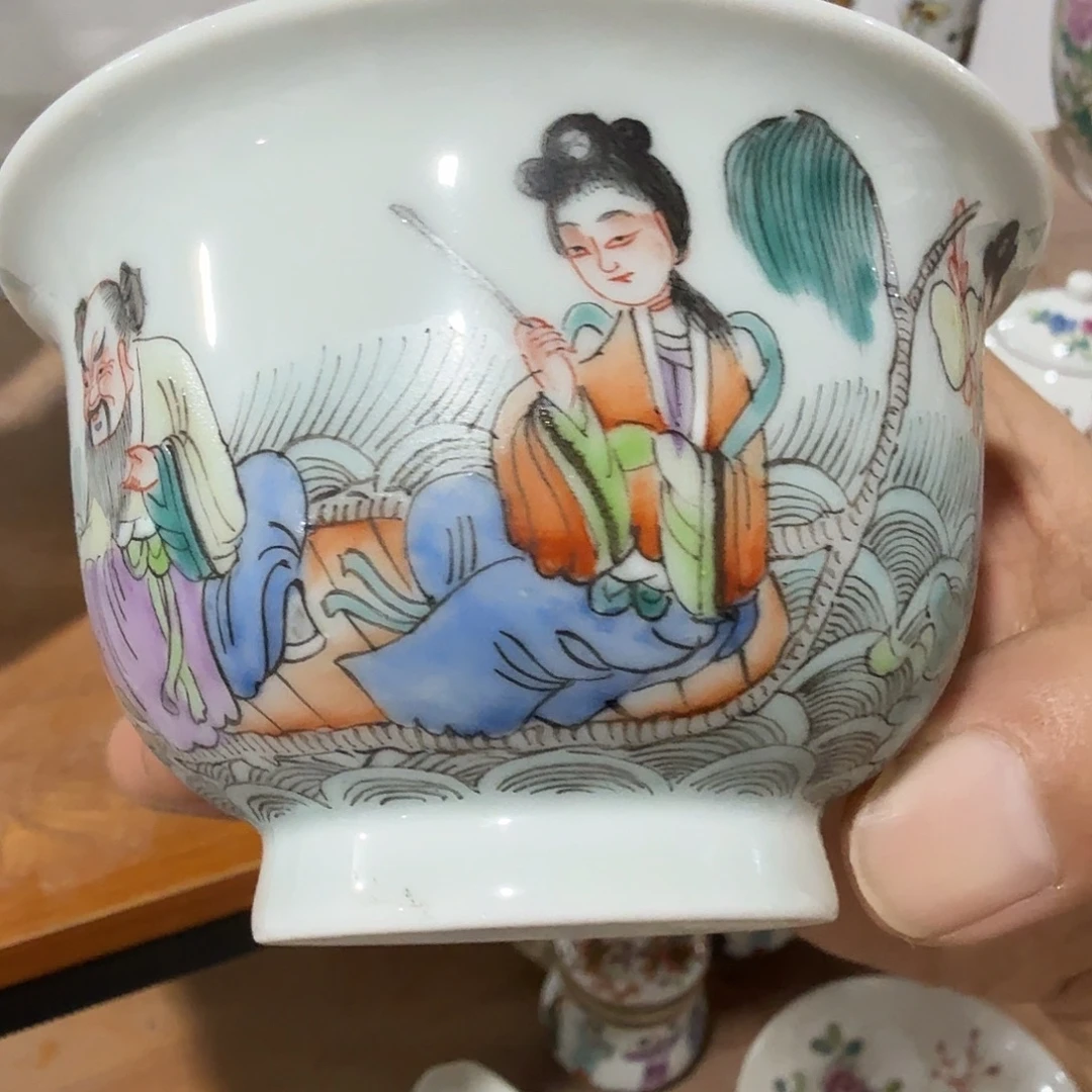 瓷片摆件手绘瓷器全部处理