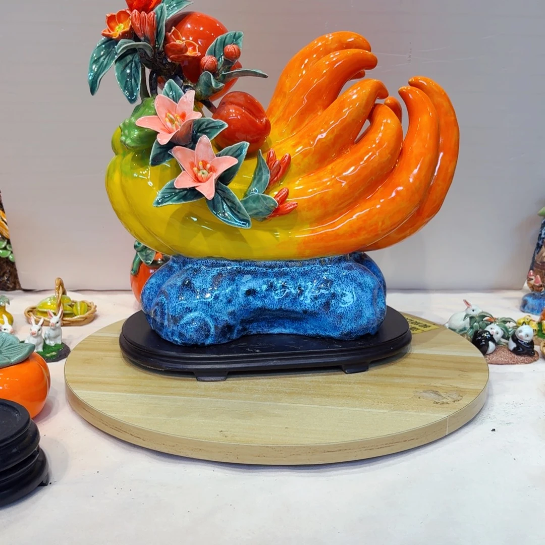 陶瓷佛手寿桃大号499