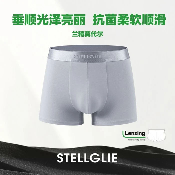 stellglie50支兰精莫代尔亲肤透气商务柔软底裤平角内裤【单条装】