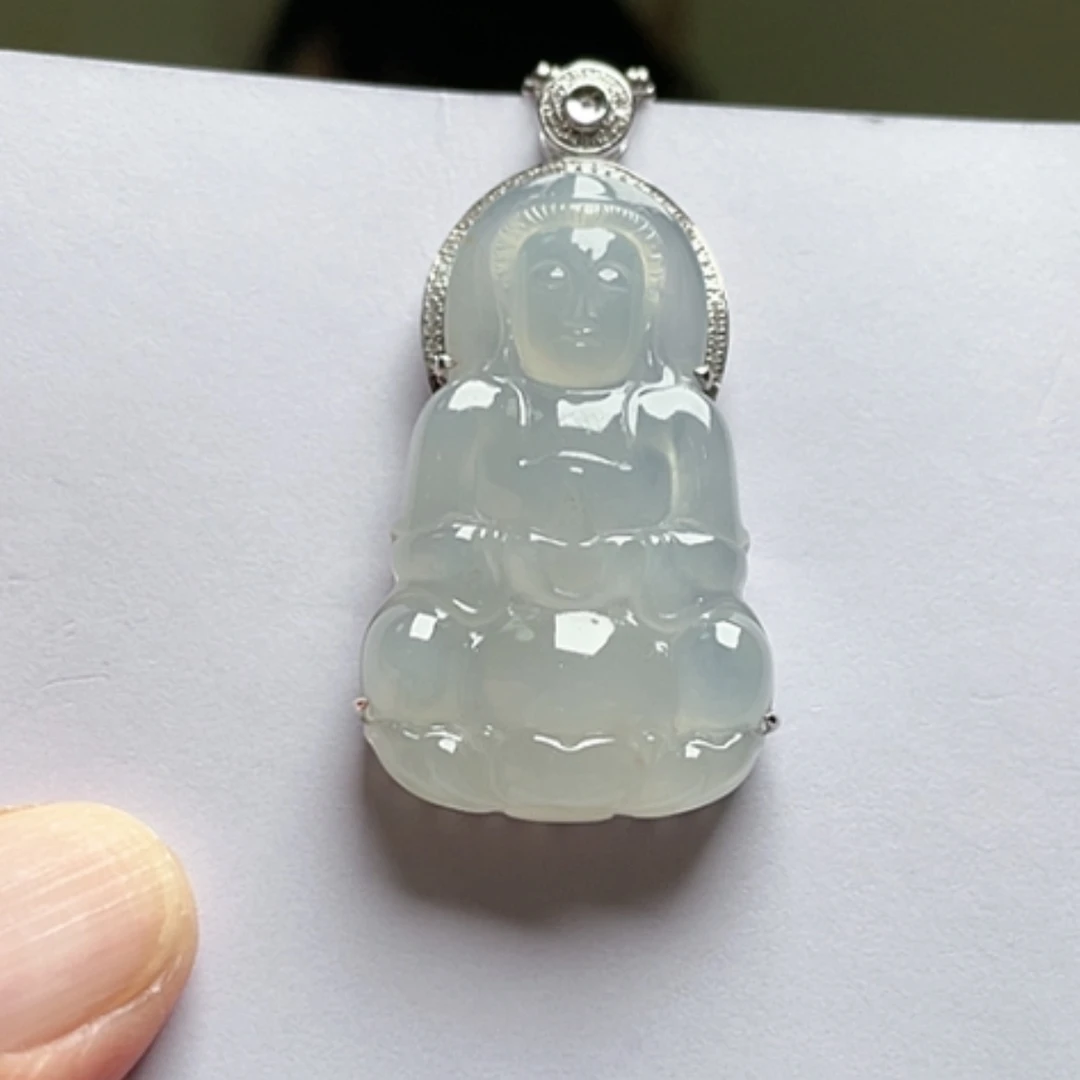 【闪购商品】吊坠(不含链)18K金镶嵌翡翠