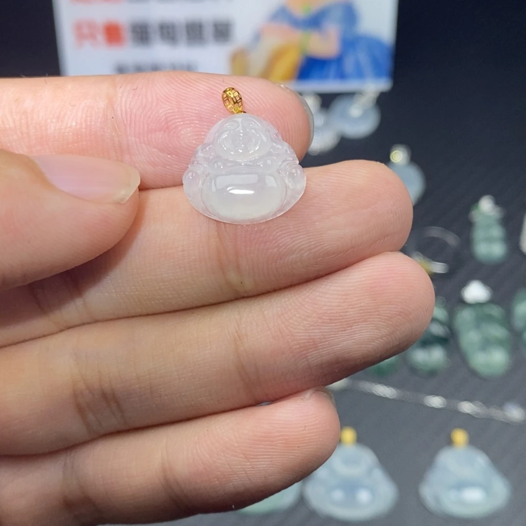 翡翠18K金镶嵌颈饰天然翡翠