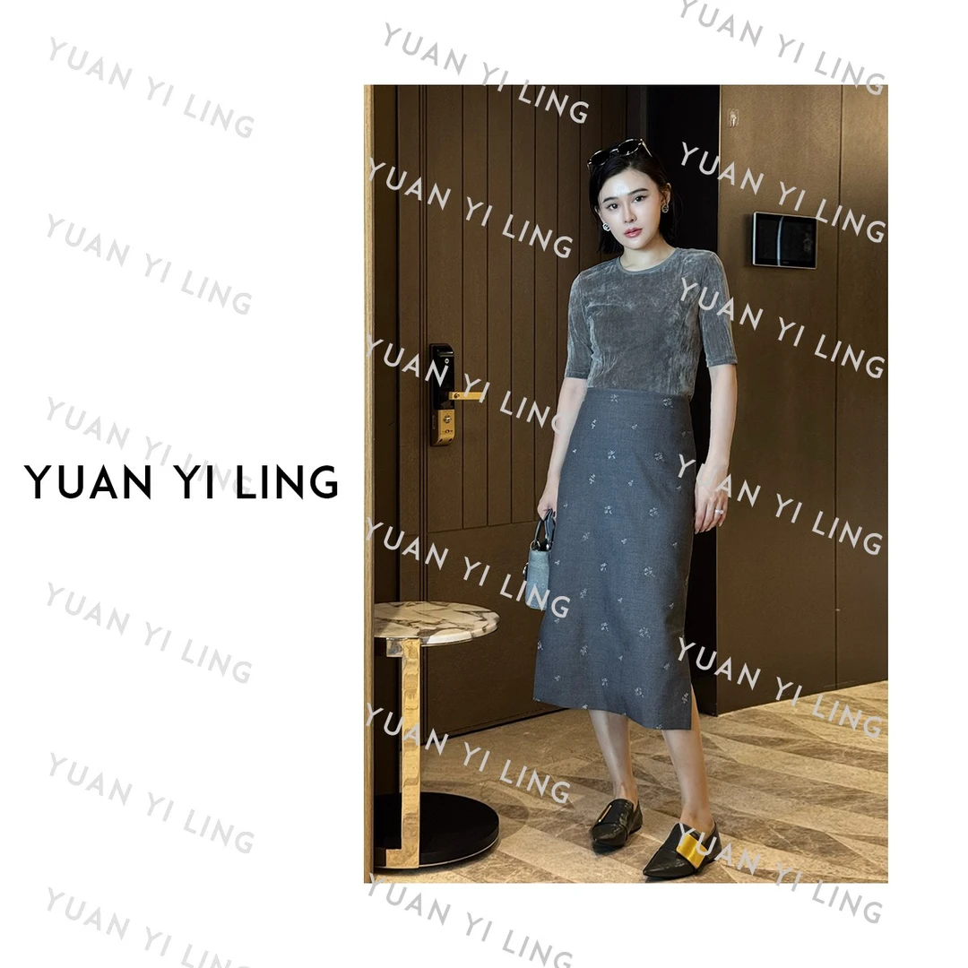 袁艺灵【精简衣橱】25夏季植绒修身薄款中袖T恤(不建议机洗)7022