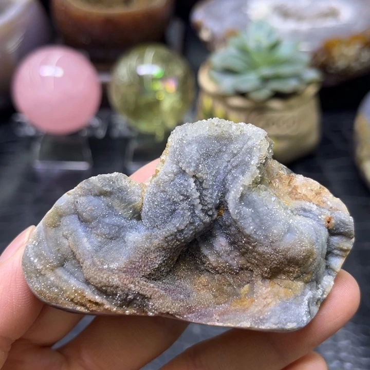 未镶嵌珠宝半成品水晶多彩流沙