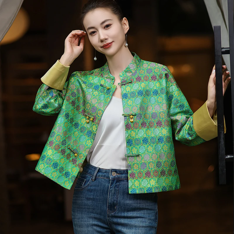 【绝美宝相花】新中式国风提花非遗宋锦外套女2025秋季高端唐装上衣