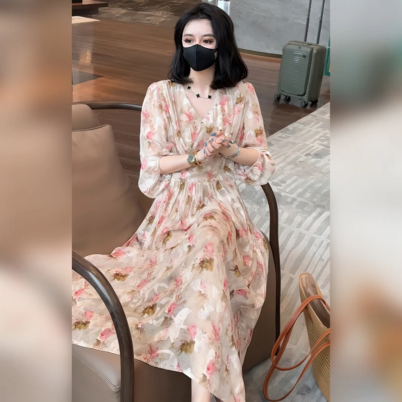 Linda姐高端线【欧若风】新款时尚气质显瘦法式连衣裙AA5LYH2112