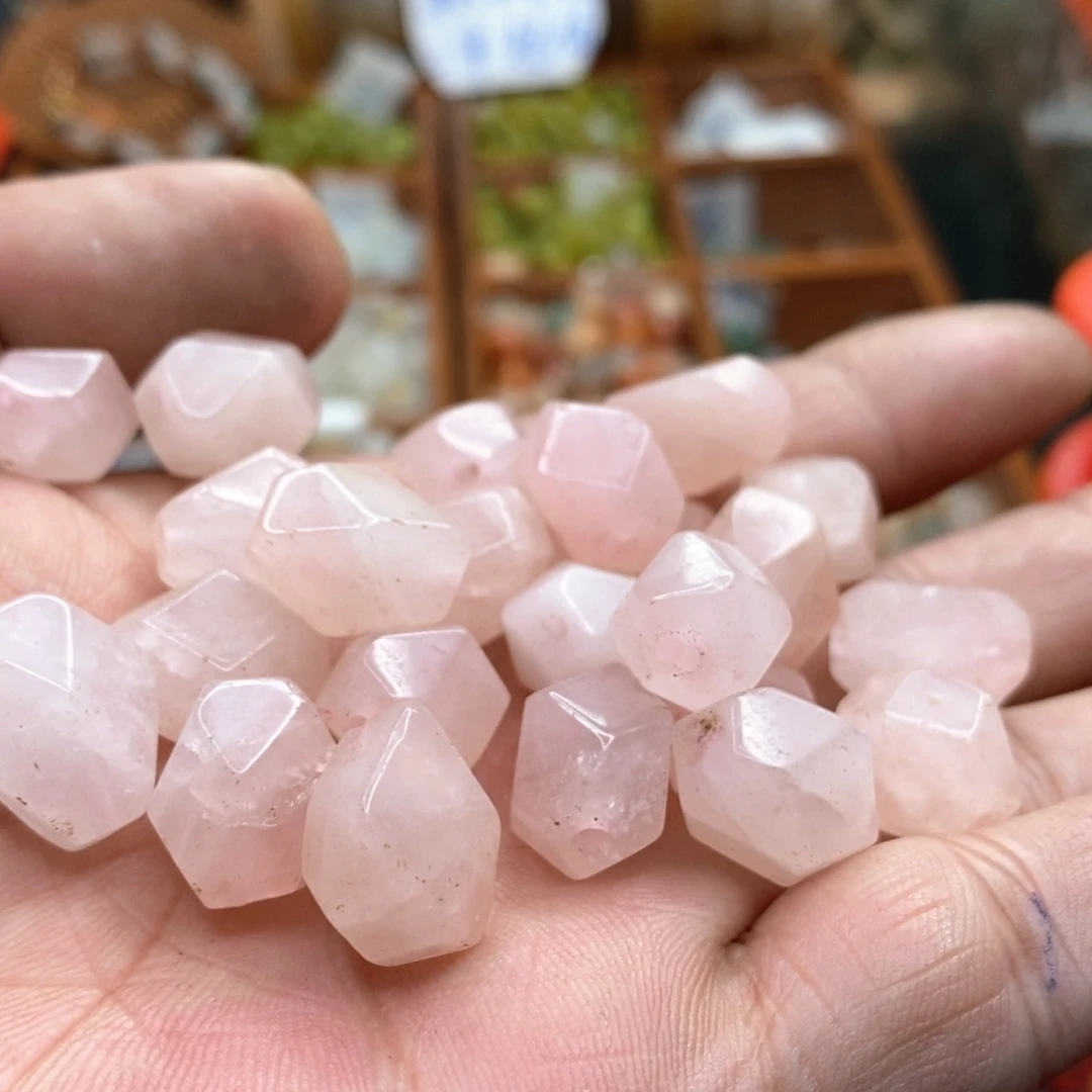 未镶嵌手串石英质玉粉晶随型10粒