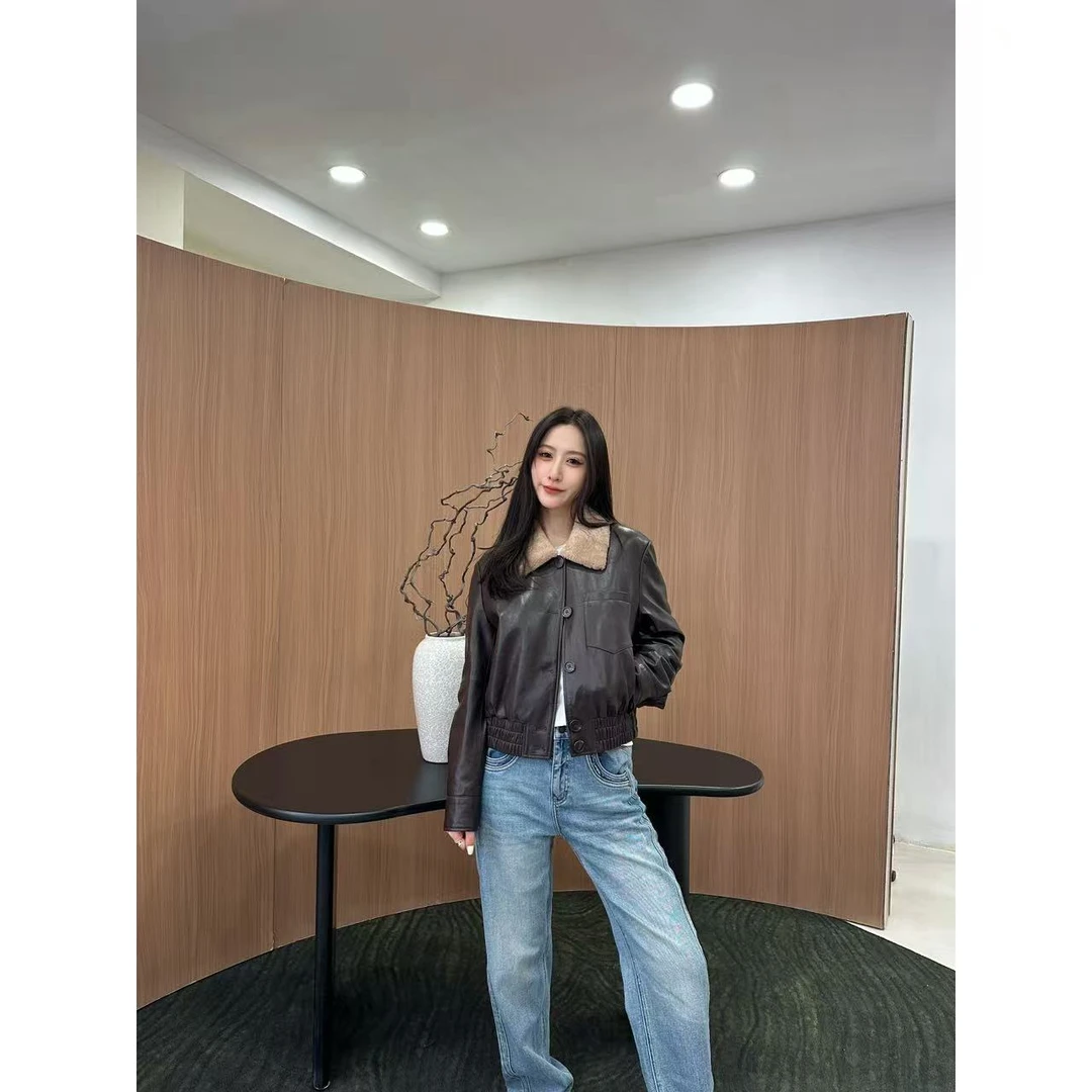 【JY景】MMLi CLOTHES新款设计师绵羊皮外套mm99732