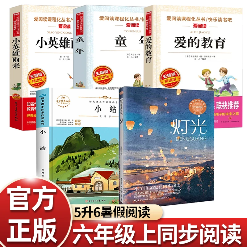 灯光爱的教育童年小英雄雨来小站六年级上2025五升六暑假阅读