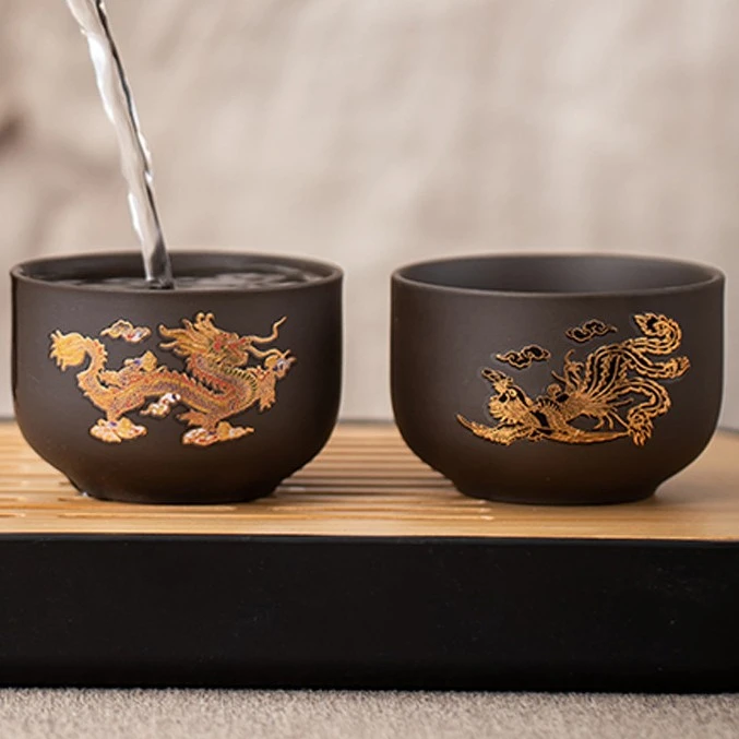 0086对杯龙凤呈祥