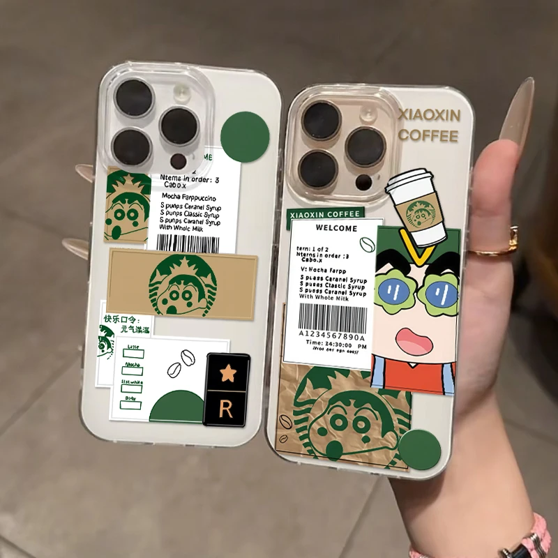 奥菲顿咖啡标签小新适用苹果16/15大孔手机壳华为P70vivo小米oppo
