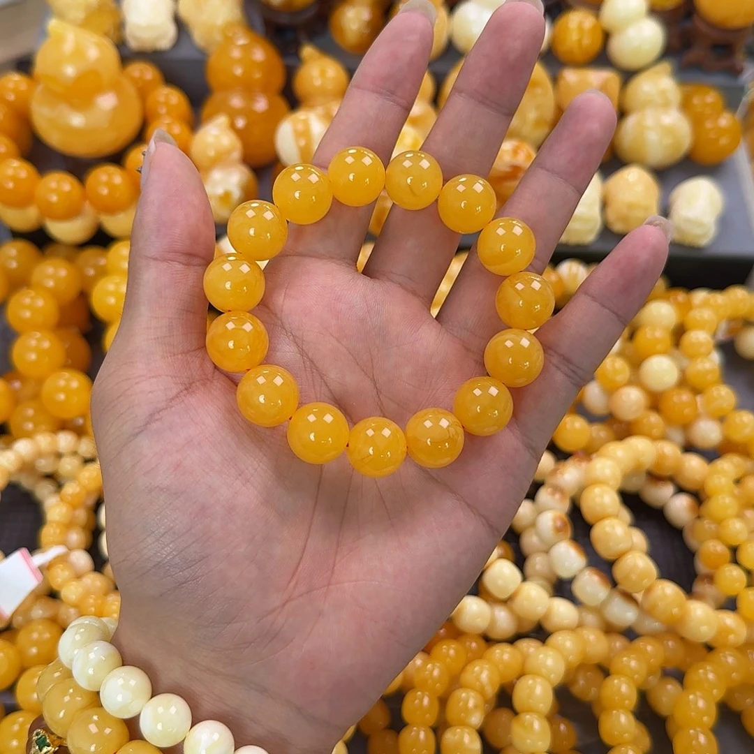 蜜蜡未镶嵌珠宝奇石同料14mm