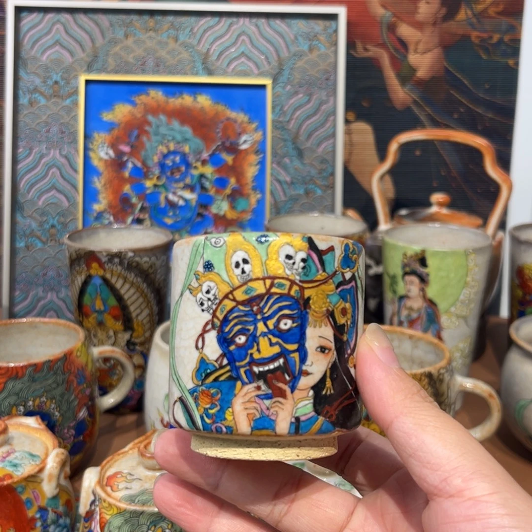 一***?手工手绘扎基拉姆茶杯