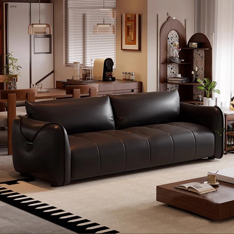 2025新款高档轻奢皮艺沙发小户型家用客厅卧室直排出租公寓小沙发