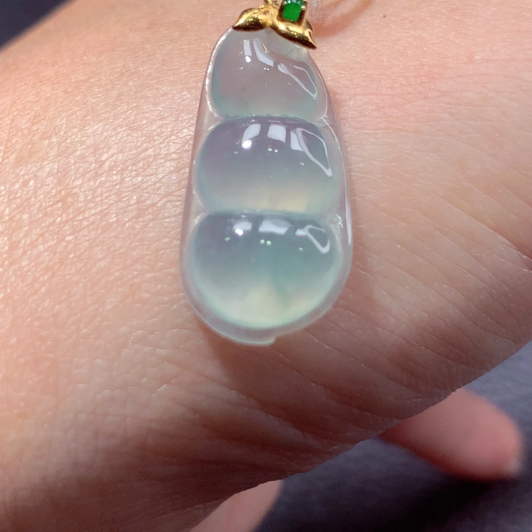 定制翡翠18K金镶嵌翡翠