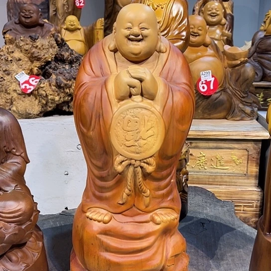 香樟木打****骥香樟木雕刻人物摆件