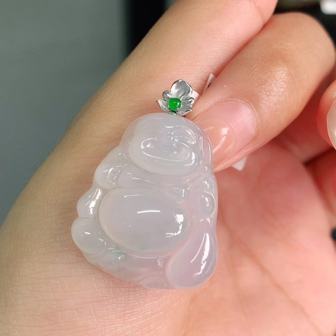 颈饰18K金镶嵌翡翠26-23-5.7