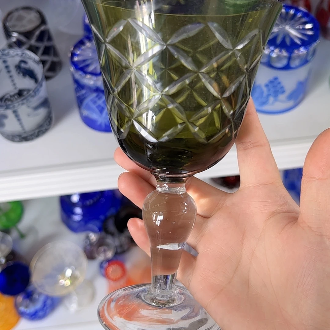 水晶玻璃平底款微瑕一个