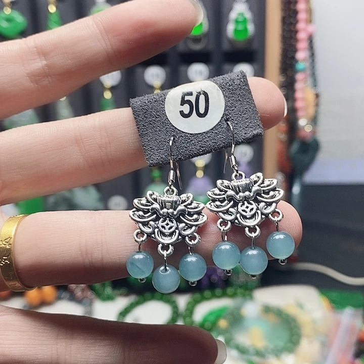 玛瑙/玉髓未镶嵌耳坠50
