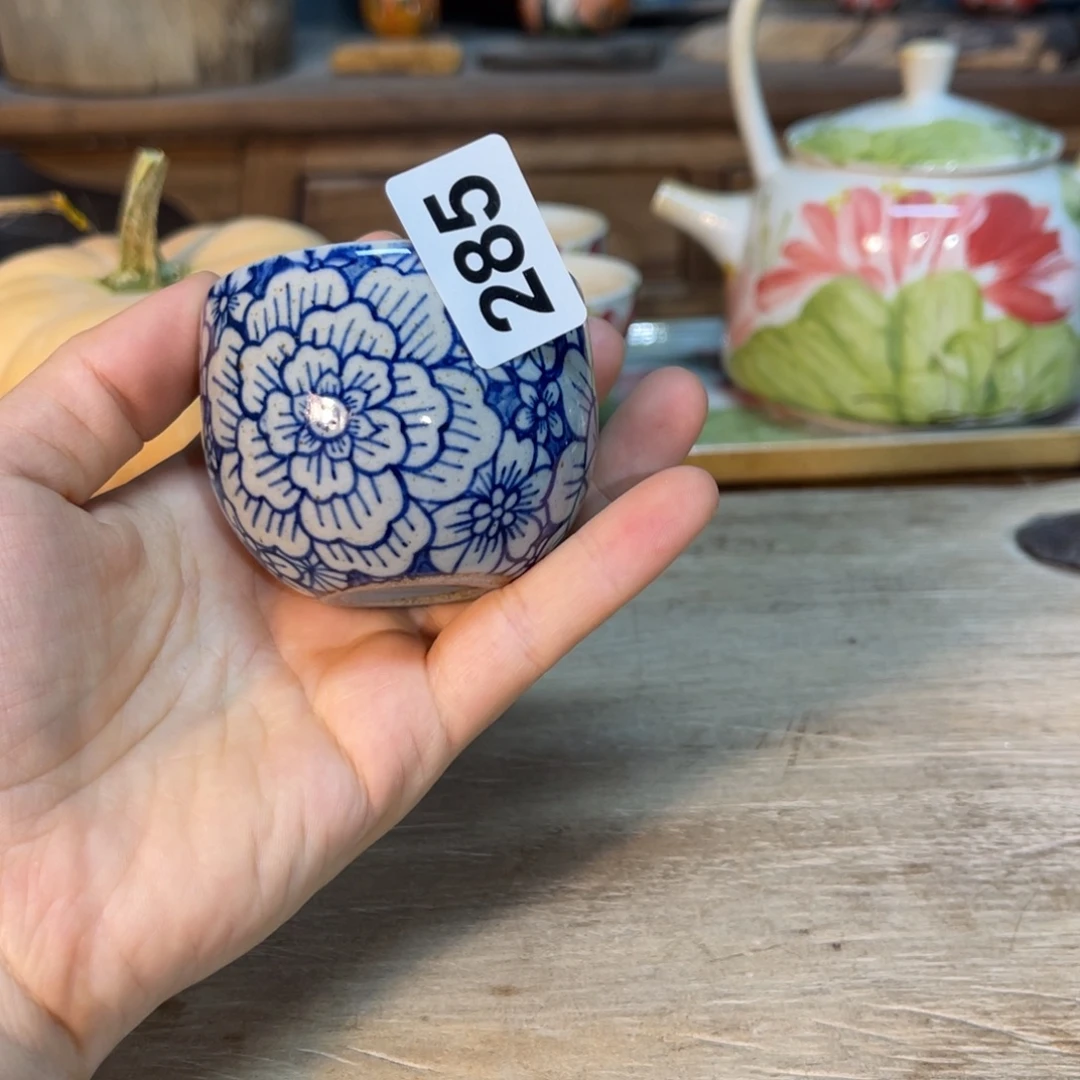 壶素浅陶瓷手工手绘