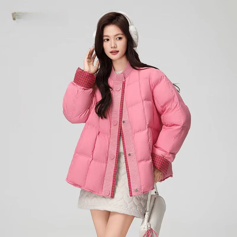 2025年秋冬新款运动休闲通勤风时尚气质保暖棉服小个子韩版外套