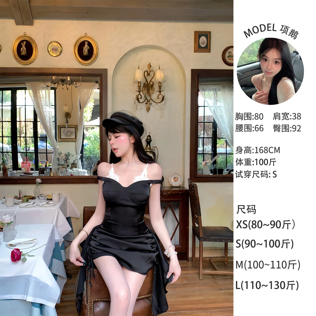 天鹅er 【裙下之臣】小黑裙性感夏季连衣裙E25Q0860