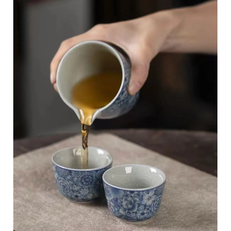 （亏本福利包邮）新式繁花图陶瓷客杯家用会客专用精致茶杯