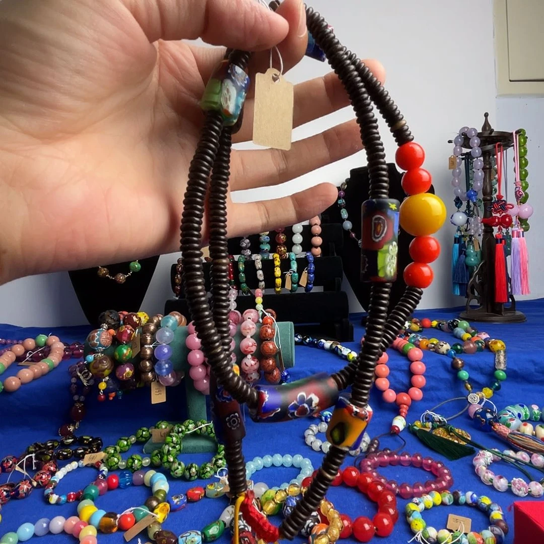 琉璃淄博手工老琉璃项链