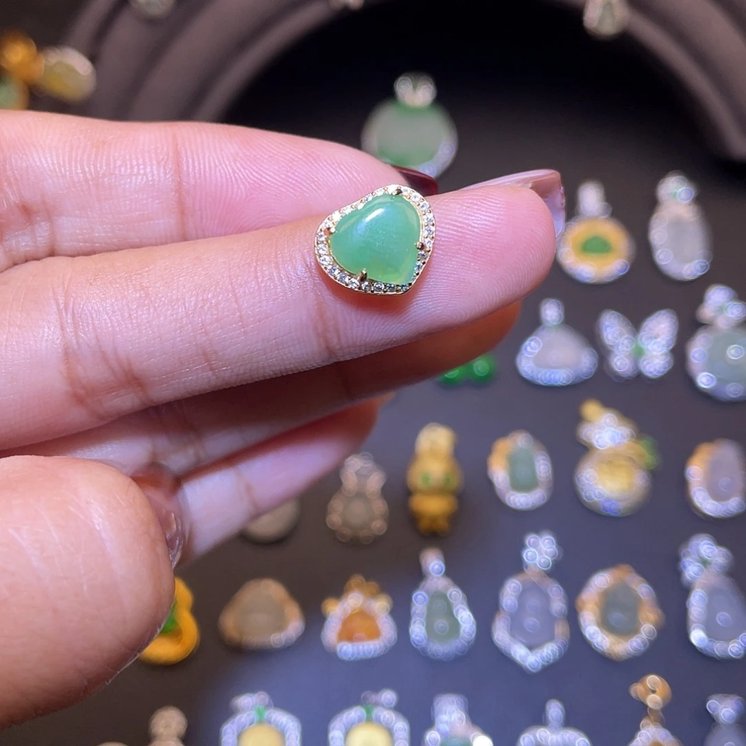 翡翠银S925镶嵌项链