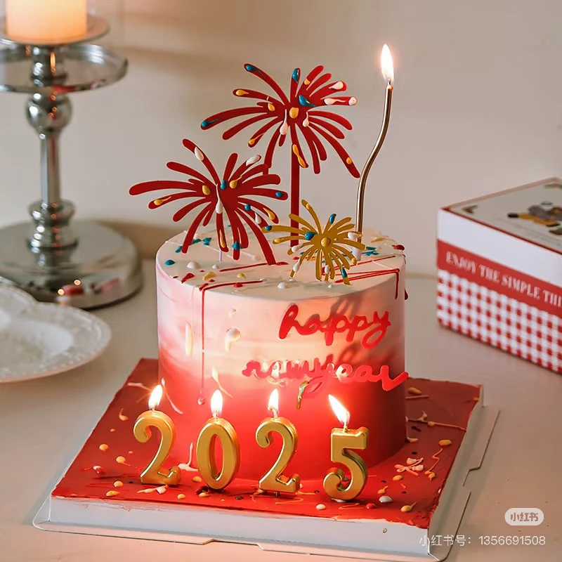 2025新年主题蛋糕6寸进口动物奶油蛋糕