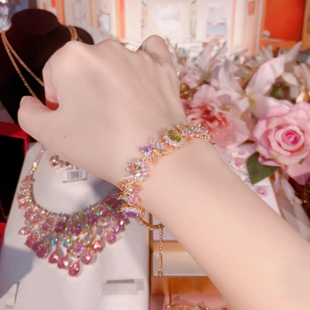 【立减100元】过年正常发货梦娜碧囍手链香槟金色豪镶超闪大气女神