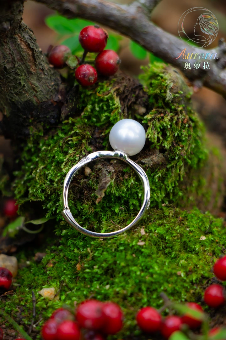 【奥萝拉珠宝】 淡水珍珠戒指 S925银镶嵌 8-9MM #JZ045