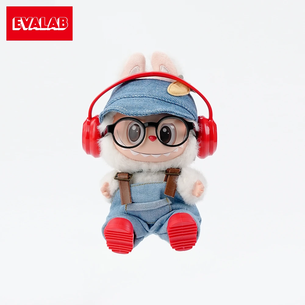 【不含娃】拉布布娃衣渔夫帽背带裤鞋子适合labubu一二三代