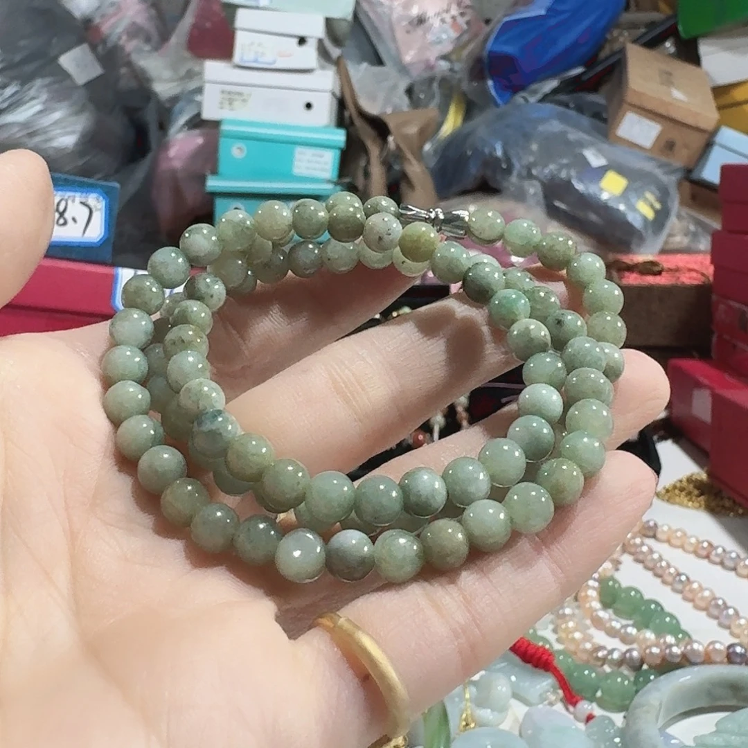 這***假翡翠未镶嵌颈饰5229