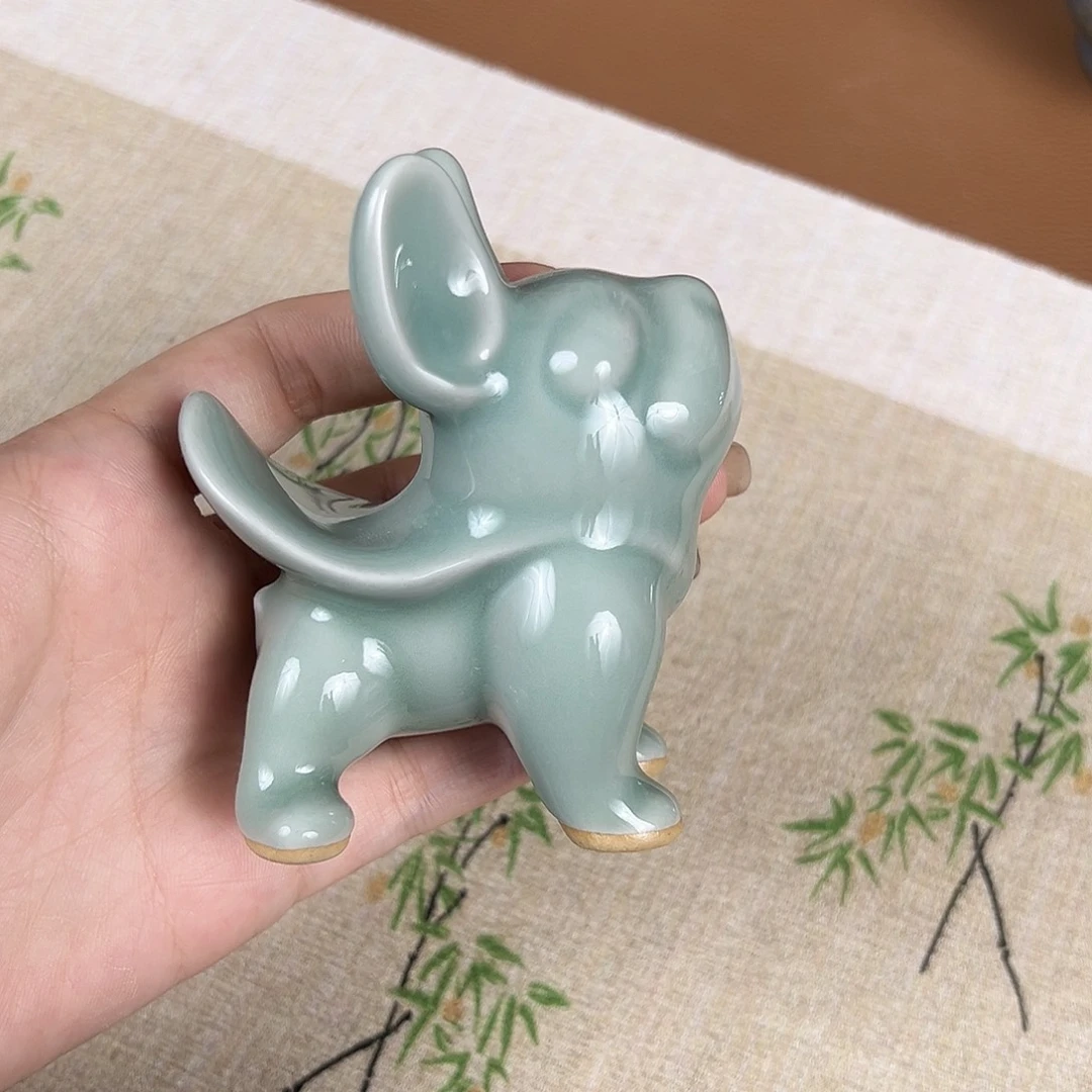 钟***李摆件神垕原产地钧瓷