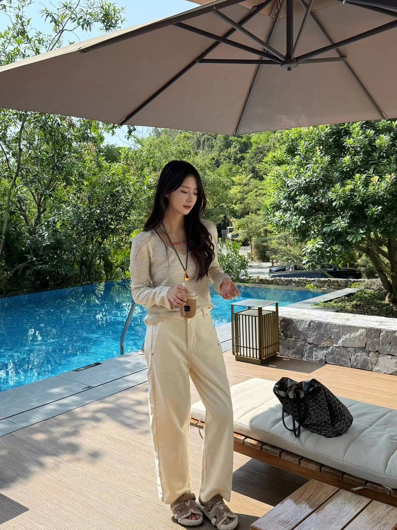 温柔瑶-Ersan冬季福利#复古“灯芯绒”阔腿裤#2699（裤长93腰围72）