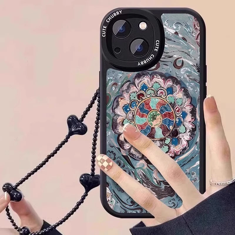 敦煌莲花适用苹果17promax手机壳新款iPhone16创意15防摔14中国风