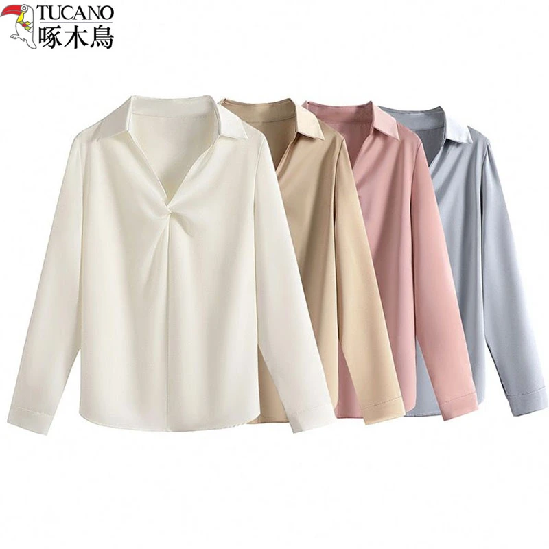 法式白色衬衣长袖春秋气质新款设计白衬衫女款衬衫