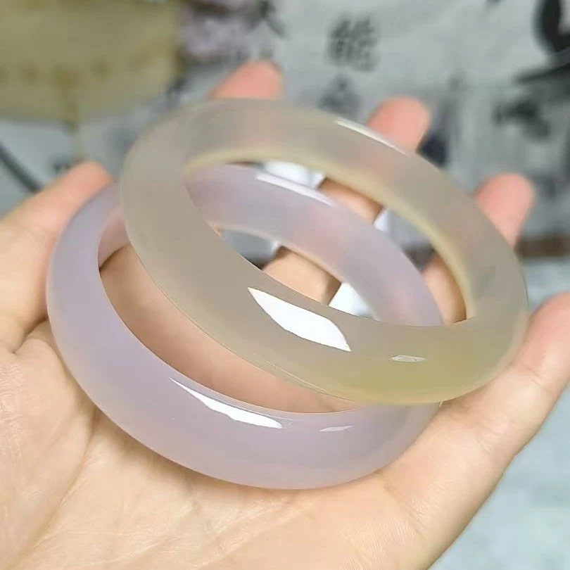 非金属玻璃手镯 女气质白色星星/日月/云朵/宇宙女款时尚玉镯子