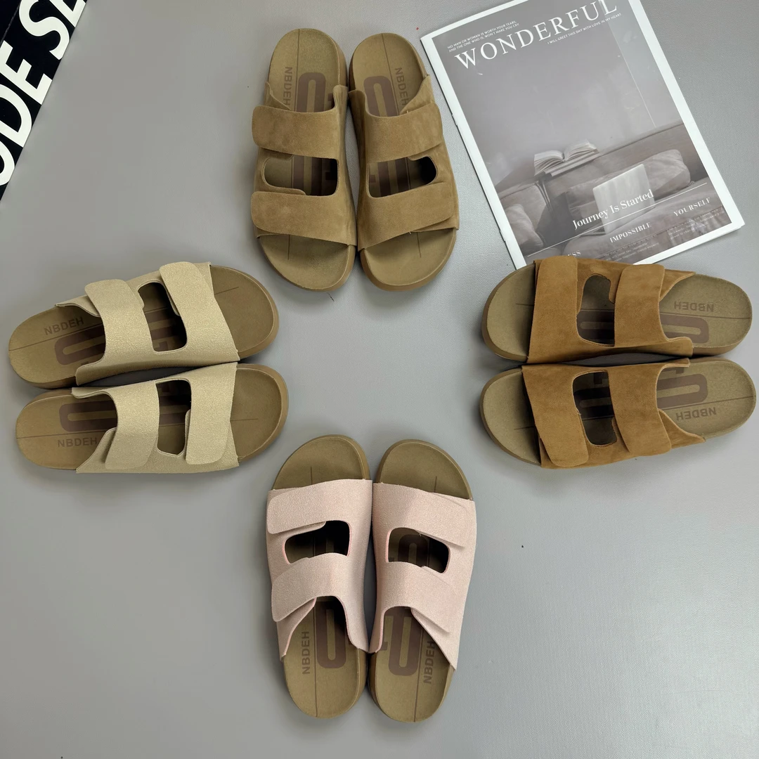 勃肯 2025年夏季新款复古半拖巨软 时尚百搭款夏日露趾凉拖鞋女夏