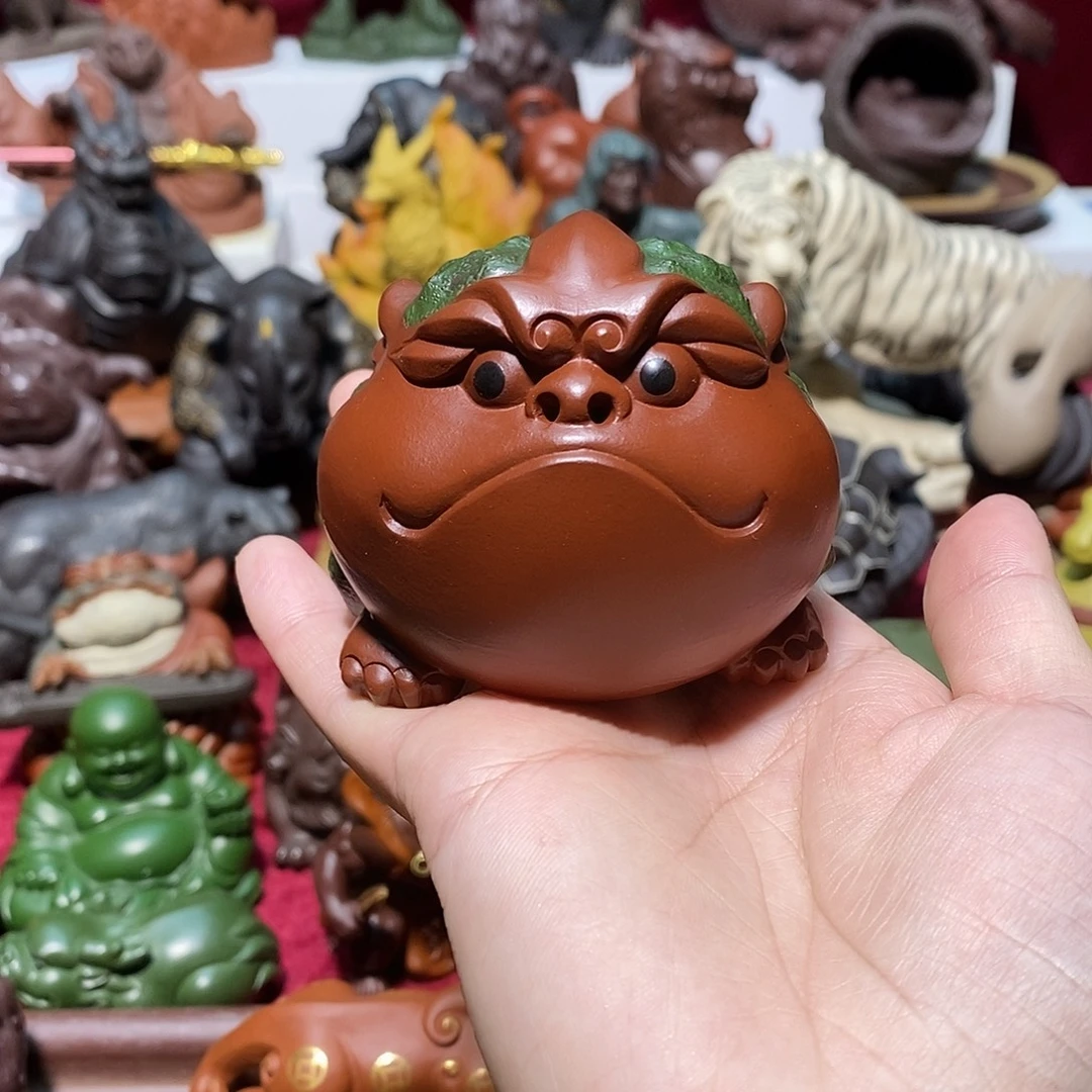 茶宠紫砂宜兴紫砂金蟾