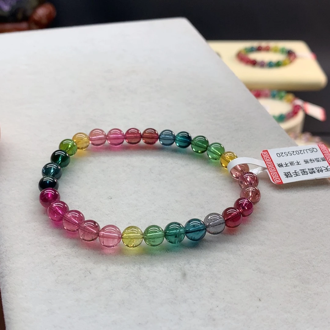 【闪购商品】未镶嵌手链碧玺艳丽色标单圈6.3