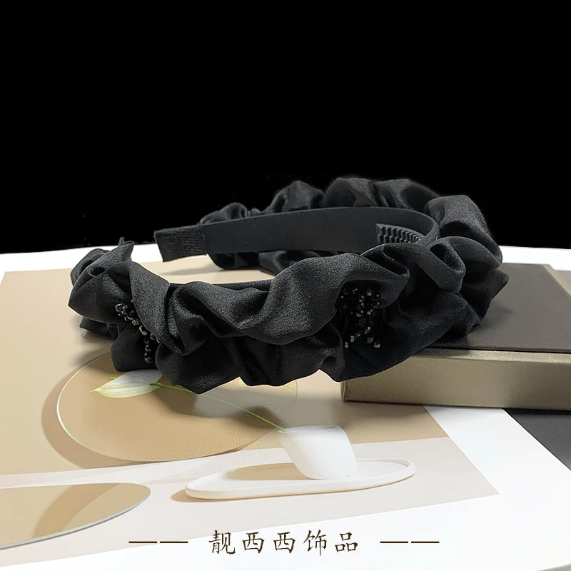 【LXX靓西西】7023 黑色法式优雅高颅顶带齿发箍