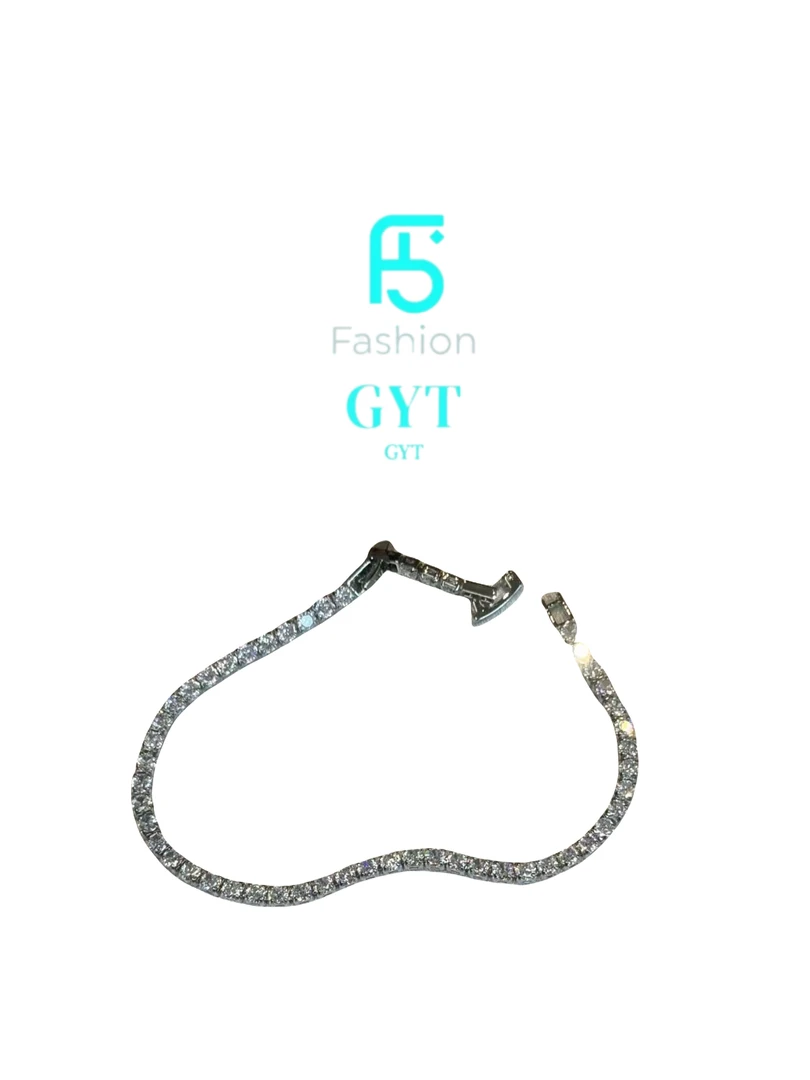 铜镀真金莫桑石手链 GYT·爆闪满钻百搭手链